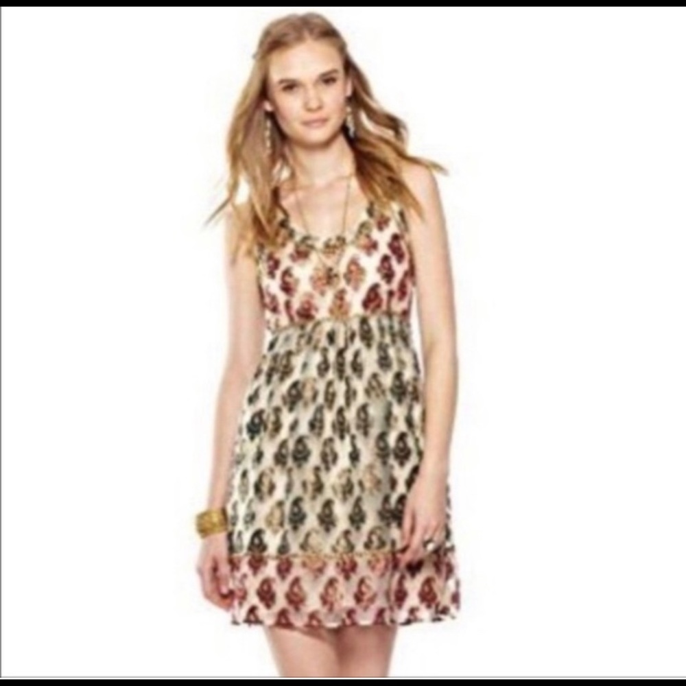 Free People Metallic Jacquard Party Dress